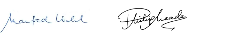 Signatures autographes de Manfred Liebel et Philip Meade